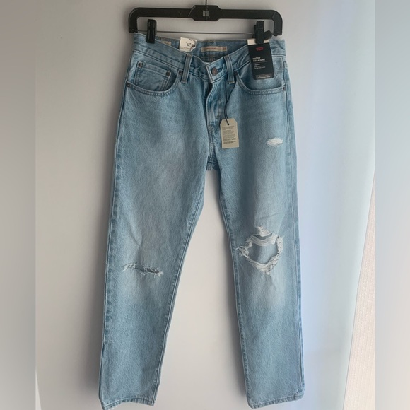 LEVI’S PREMIUM Middy Straight Women’s Jeans - Light Wash - 27x31 - NWT! - Picture 8 of 10